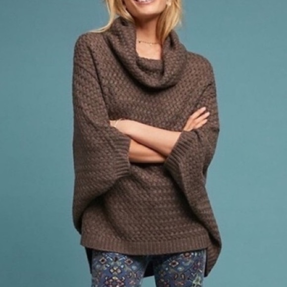 Anthropologie Sweaters - 4 for $20 🖤 MOTH Batwing Textured Knit Cowl Poncho Sweater